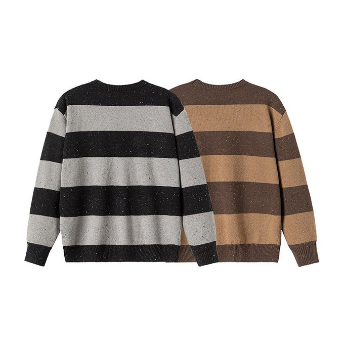 春 秋冬新作 ストライプクルーネックセーター ニットセーター メンズ 男 おしゃれ 暖かいカップルセーター