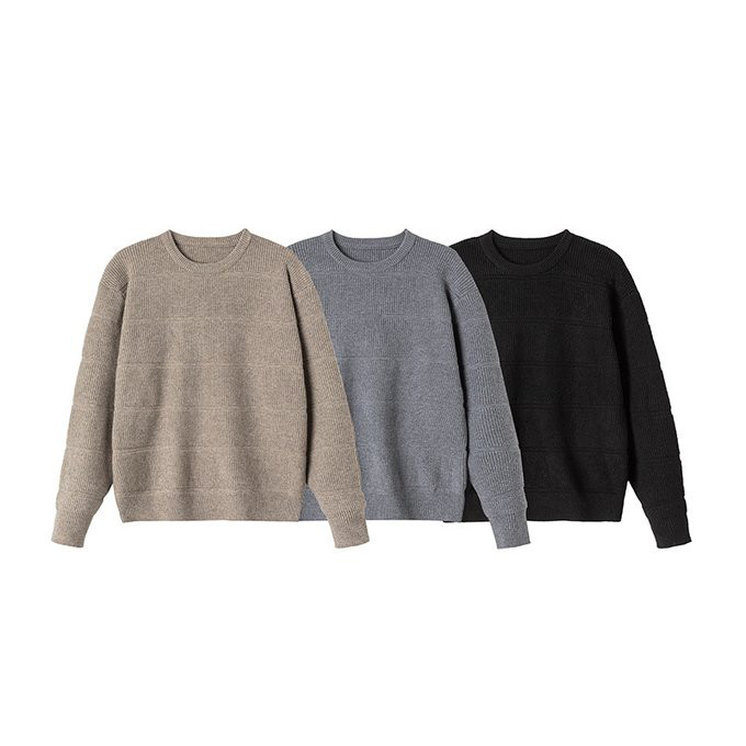 春 秋冬新作 メンズ クルーネックセーター 無地 男 おしゃれ 長袖