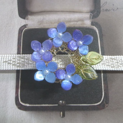 帯留め 帯留 桜＆パール 花 春 アンティークゴールド台座 帯留め