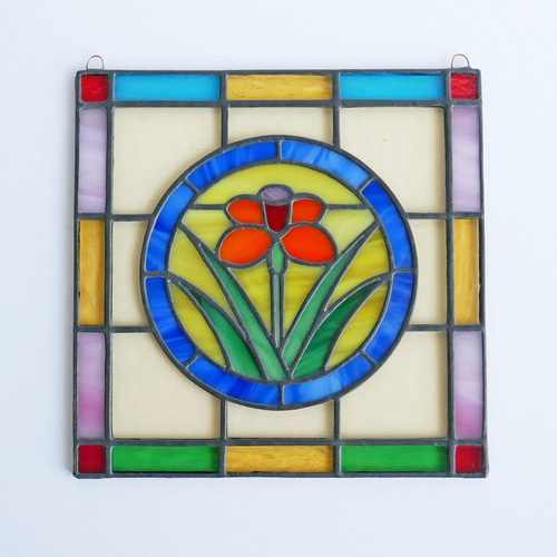 ステンドグラスパネル【フラワー】 ステンドグラスパネル(フラワー） | iichi 日々の暮らしを