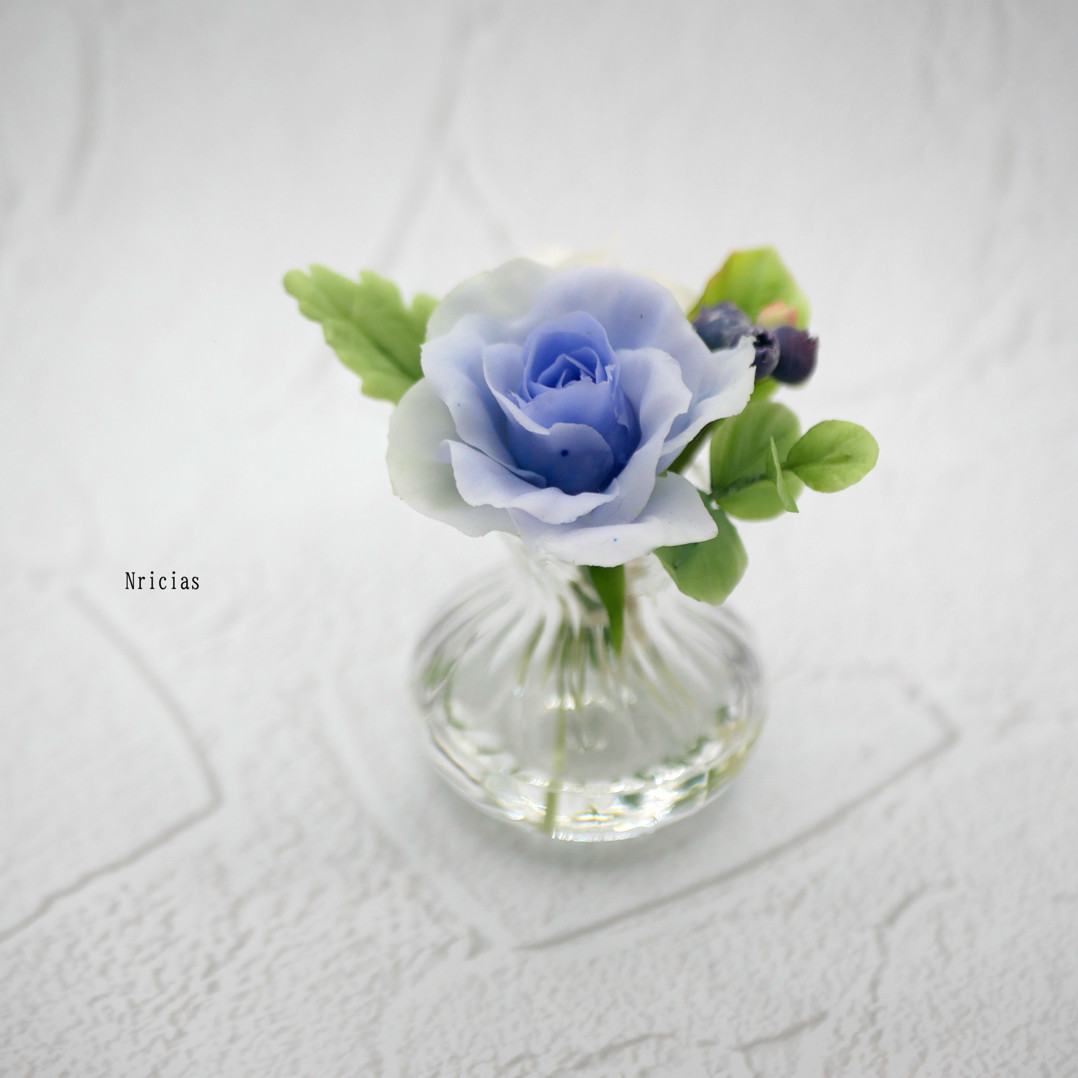 ちょこんとさん。置くだけ♪クレイフラワー バラ NO.MWH1V-D