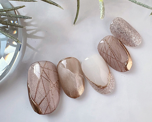 No.103 スパイダーミラーラインネイル /マグネットネイル/ミラーネイル