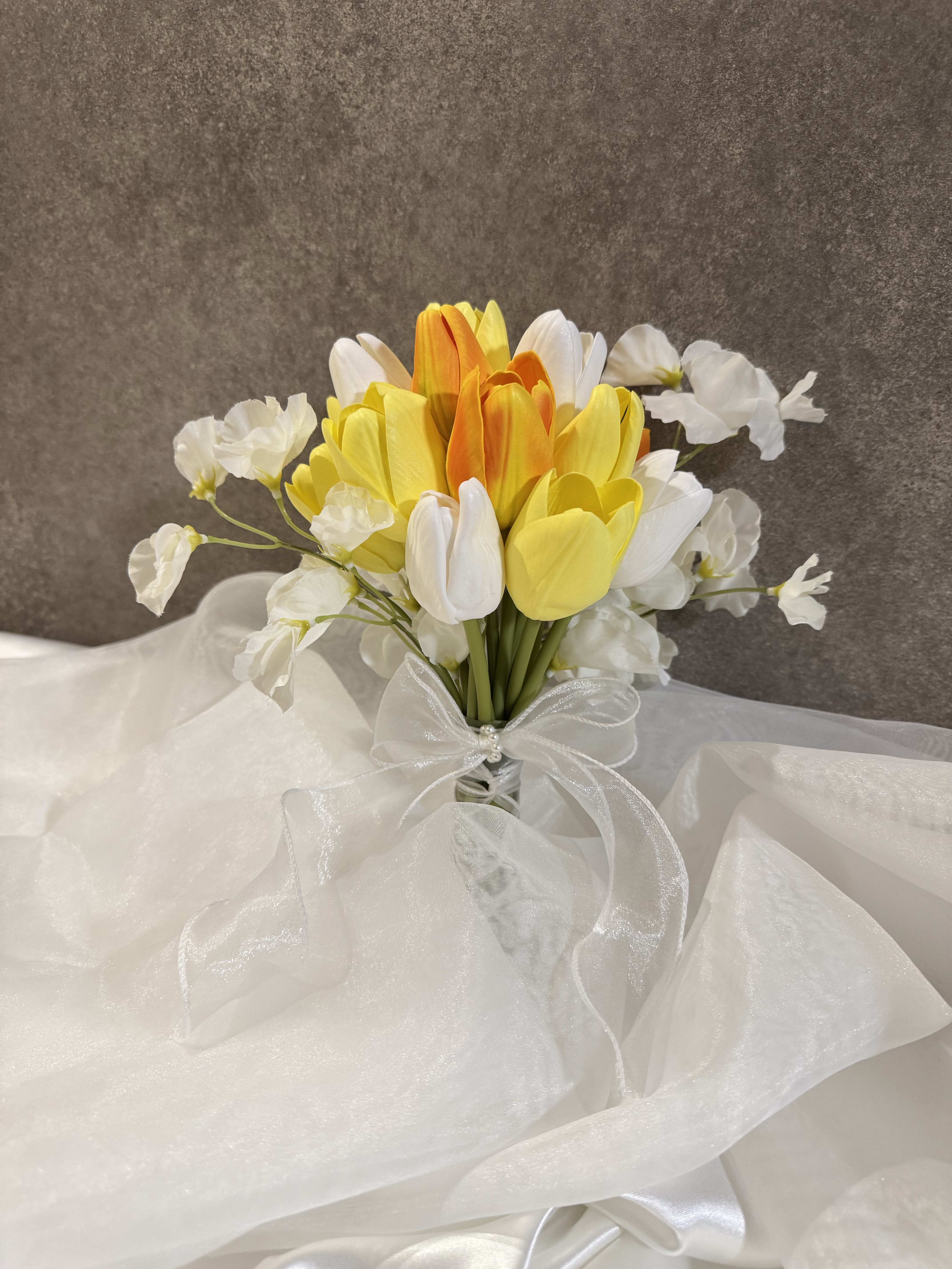 韓国風♡ビタミンカラーのチューリップブーケ/アーティシャルフラワー