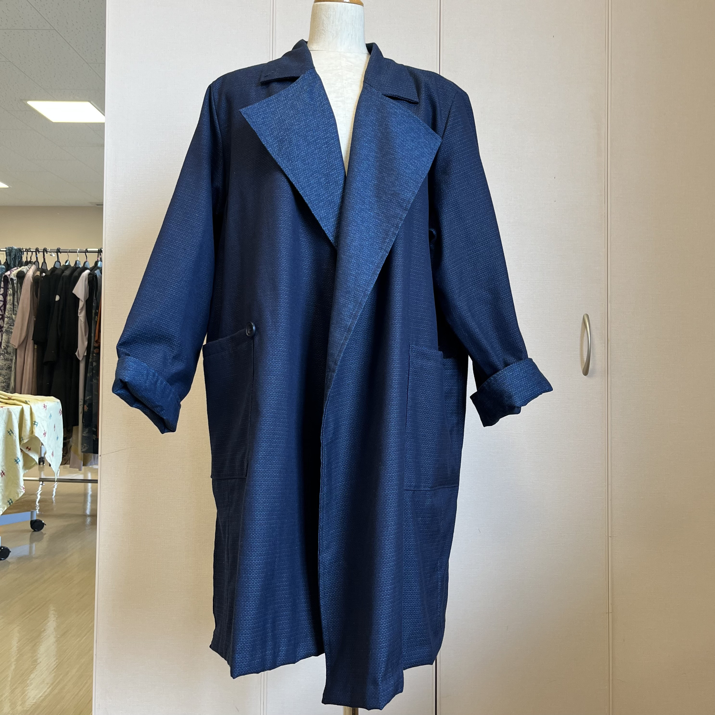 ウール着物リメイク　リバーシブル1  ユニセックスサイズ