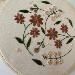 ラウンドフレーム付き刺繍ネームブック カスタムメイドネームプレート