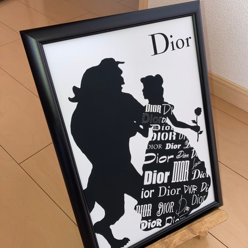 オマージュアートインテリアポスター#217☆美女と野獣・ハンドメイド