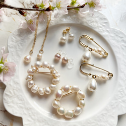 淡水パール ストールピンブローチ 3枚目の画像