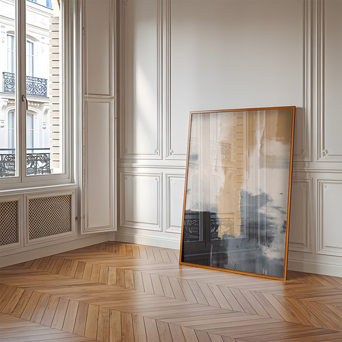 アートポスター 抽象画 モダン ベージュ ブラック グレー 北欧