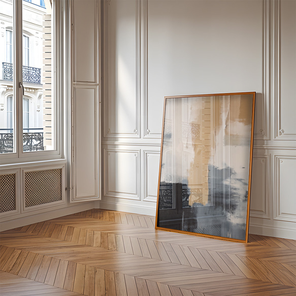 アートポスター 抽象画 モダン ベージュ ブラック グレー 北欧インテリア 韓国風アート 10枚目の画像