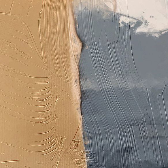 アートポスター 抽象画 モダン ベージュ ブラック グレー 北欧インテリア 韓国風アート 16枚目の画像