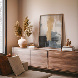 アートポスター 抽象画 モダン ベージュ ブラック グレー 北欧インテリア 韓国風アート 14枚目の画像