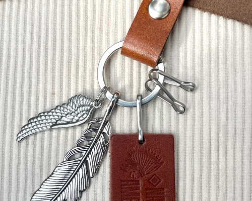 美品 Bianchi ビンテージ レザー キーホルダー アメリカ　本革 美品 Bianchi ビンテージ レザー キーホルダー アメリカ本革