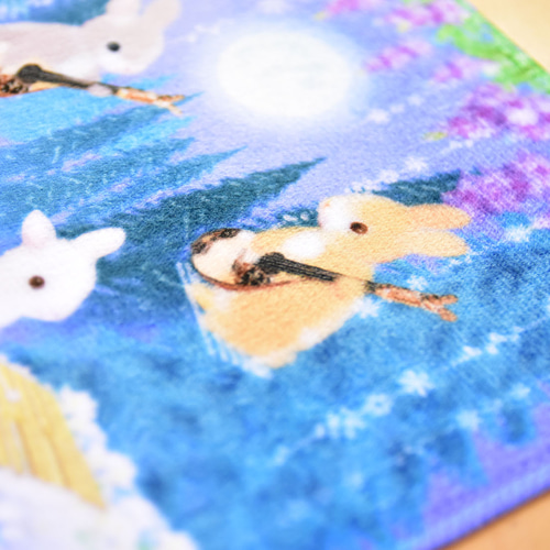 うさぎのハンカチタオル(月夜と藤棚の演奏会マンドリン＆木琴