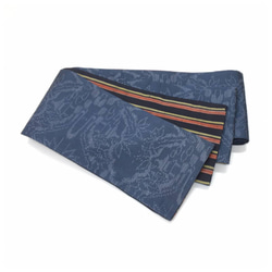 半幅帯 カフェ・オ・レ色 織り出し縞模様 No.00 半幅帯 カフェ・オ・