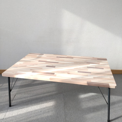 限定１点 アイアンレッグテーブル☆面取り＋ニス仕上げ込☆ 限定1点 アイアンレッグテーブル☆面取り＋ニス仕上げ込☆ ロー