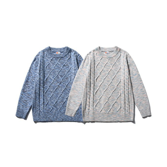 秋冬新作 メンズ ダイヤモンドラウンドネックセーター 男 おしゃれ カップルのセーター