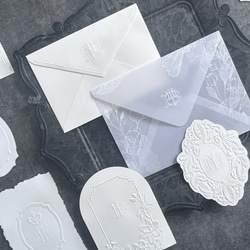 エンボステンプレート/　モノグラムワイドフォント 8枚目の画像