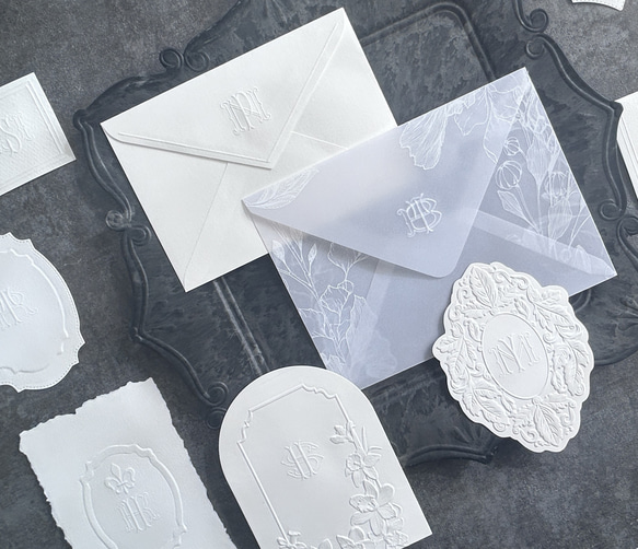 エンボステンプレート/　モノグラムワイドフォント 8枚目の画像