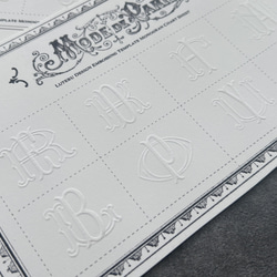 エンボステンプレート/　モノグラムワイドフォント 6枚目の画像
