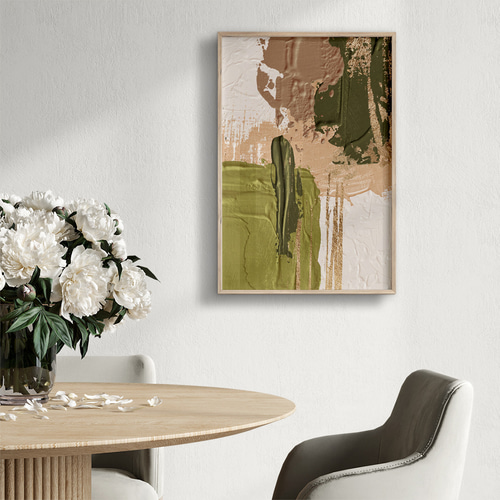 絵画 アクリル画 北欧 アート 抽象画 爽やか インテリア おしゃれ グリーン 北欧 アートポスター【 abstract Green Green 】 抽象画 北欧