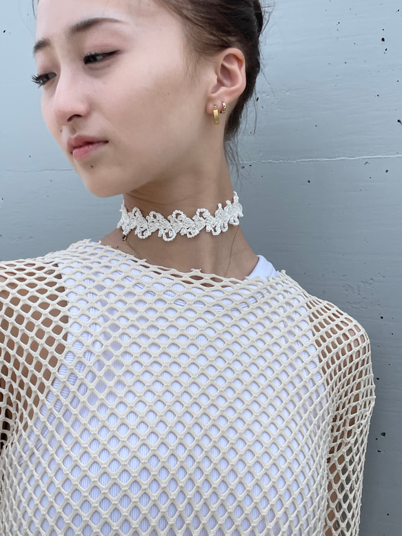 かぎ針編みのチョーカー ネックレス 入学式卒業式発表会 サイズ