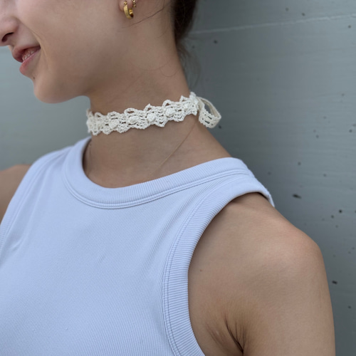 かぎ針編みチョーカー ネックレス 入学式卒業式発表会に♪受注生産