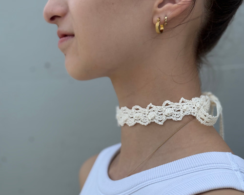 かぎ針編みチョーカー ネックレス 入学式卒業式発表会に♪受注生産