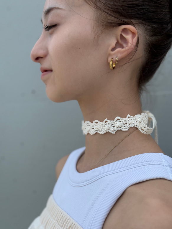 かぎ針編みチョーカー ネックレス 入学式卒業式発表会に♪受注生産