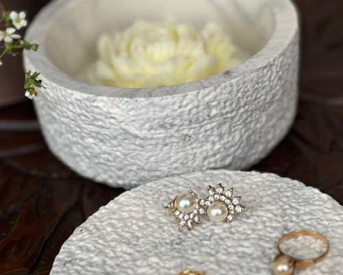 Sei 静 ジェスモナイトの器に咲く美しい牡丹のキャンドル キャンドル