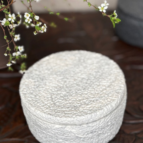 Sei 静 ジェスモナイトの器に咲く美しい牡丹のキャンドル キャンドル