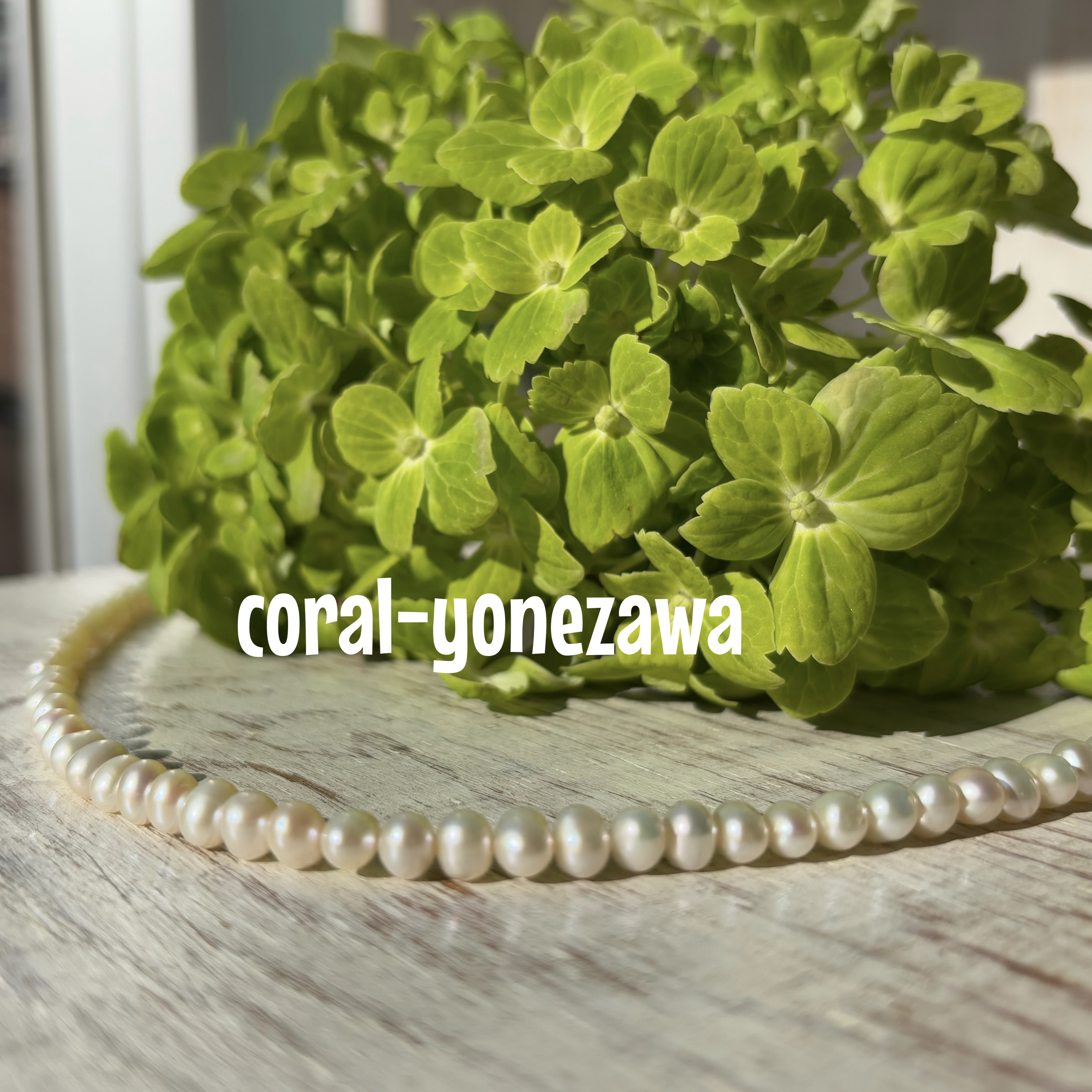 淡水パールネックレス.ポテト型