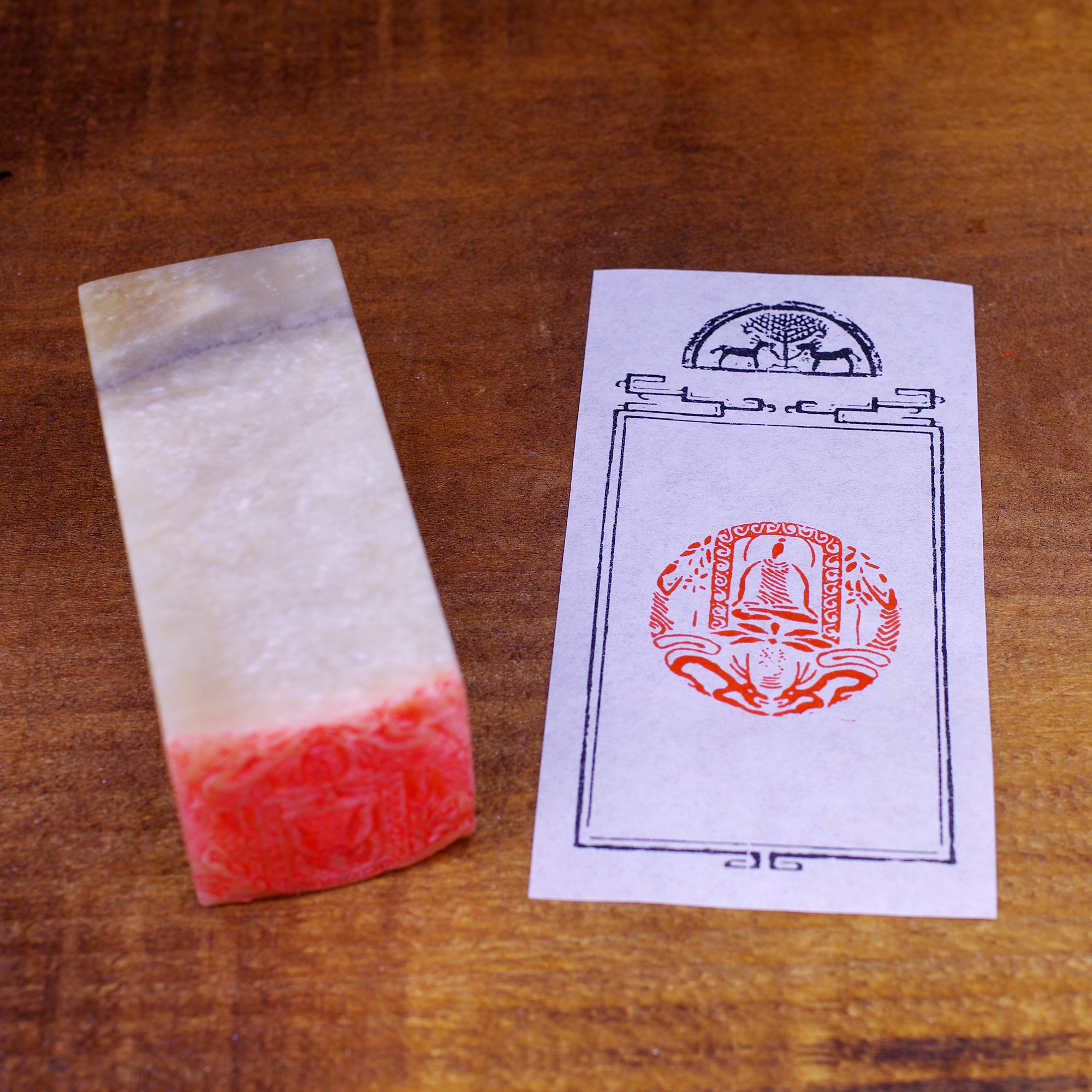 篆刻作品【仏像】朱文印 落款印 遊印 手作り印 博悦堂B052