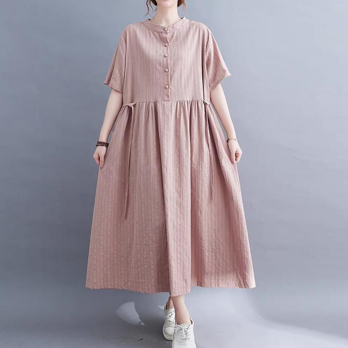 ワンピース、レディース、 ゆったり、夏の新作、ピンク