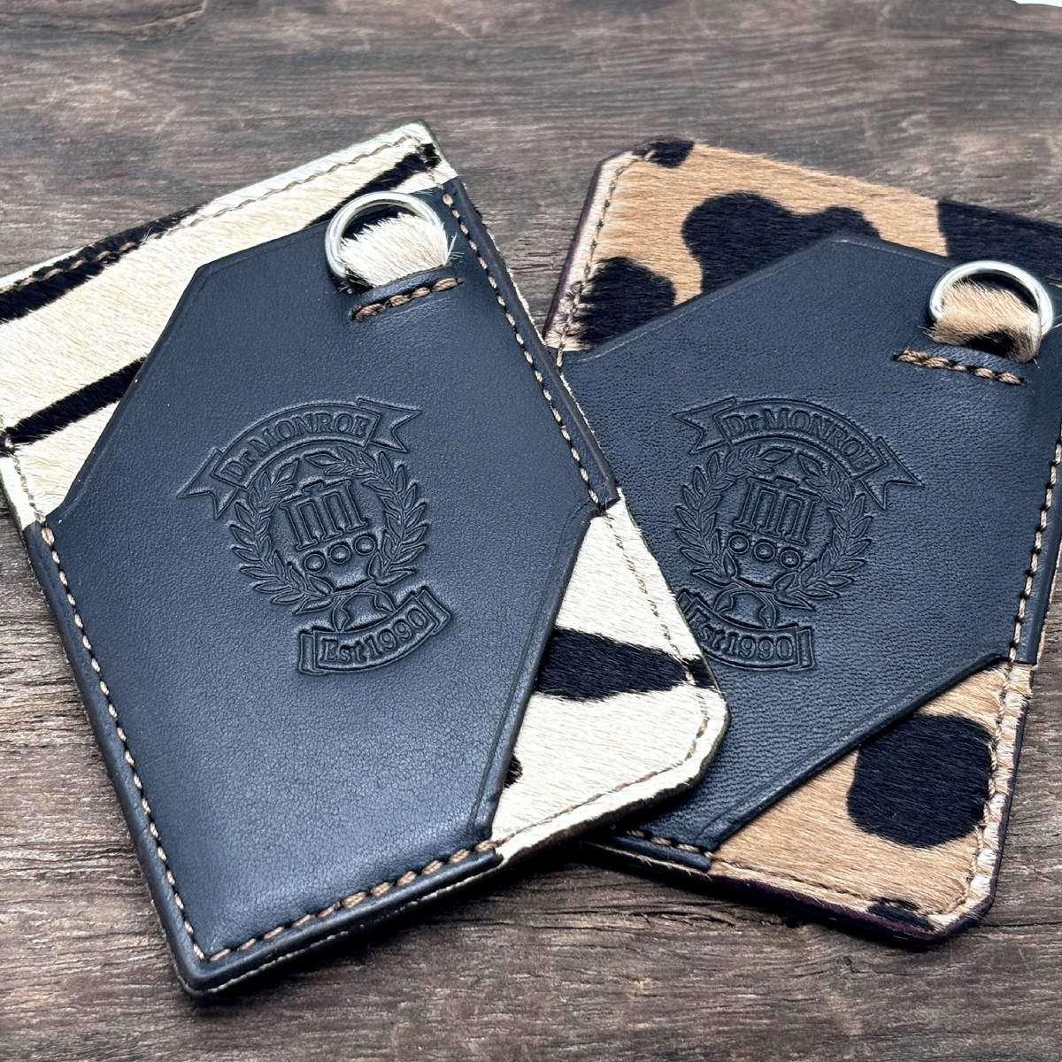 レザー パスケース/ゼブラ柄/パンサー柄/男性へのプレゼント/LE05