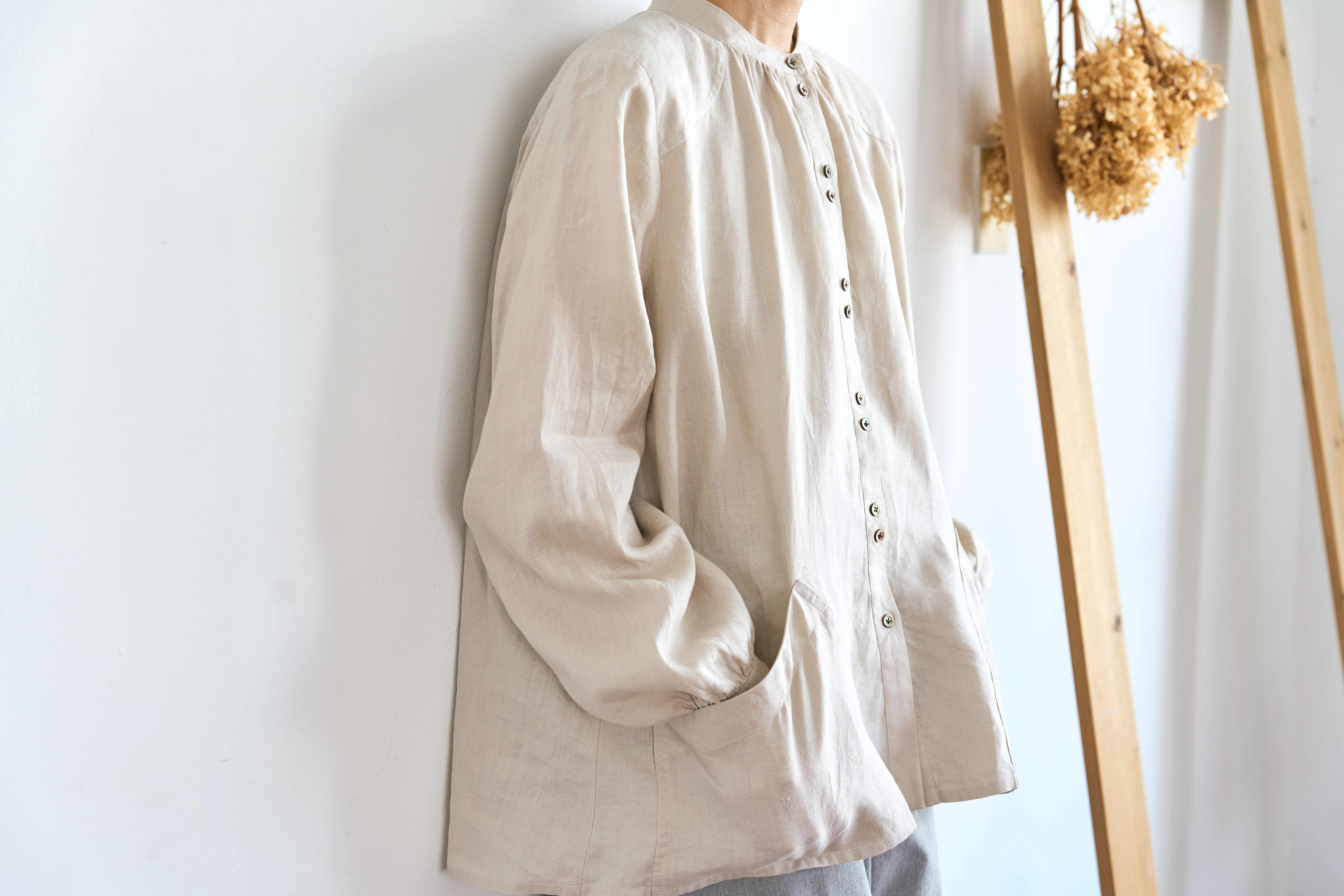 flopsy P blouse ( natural / long sleeve )