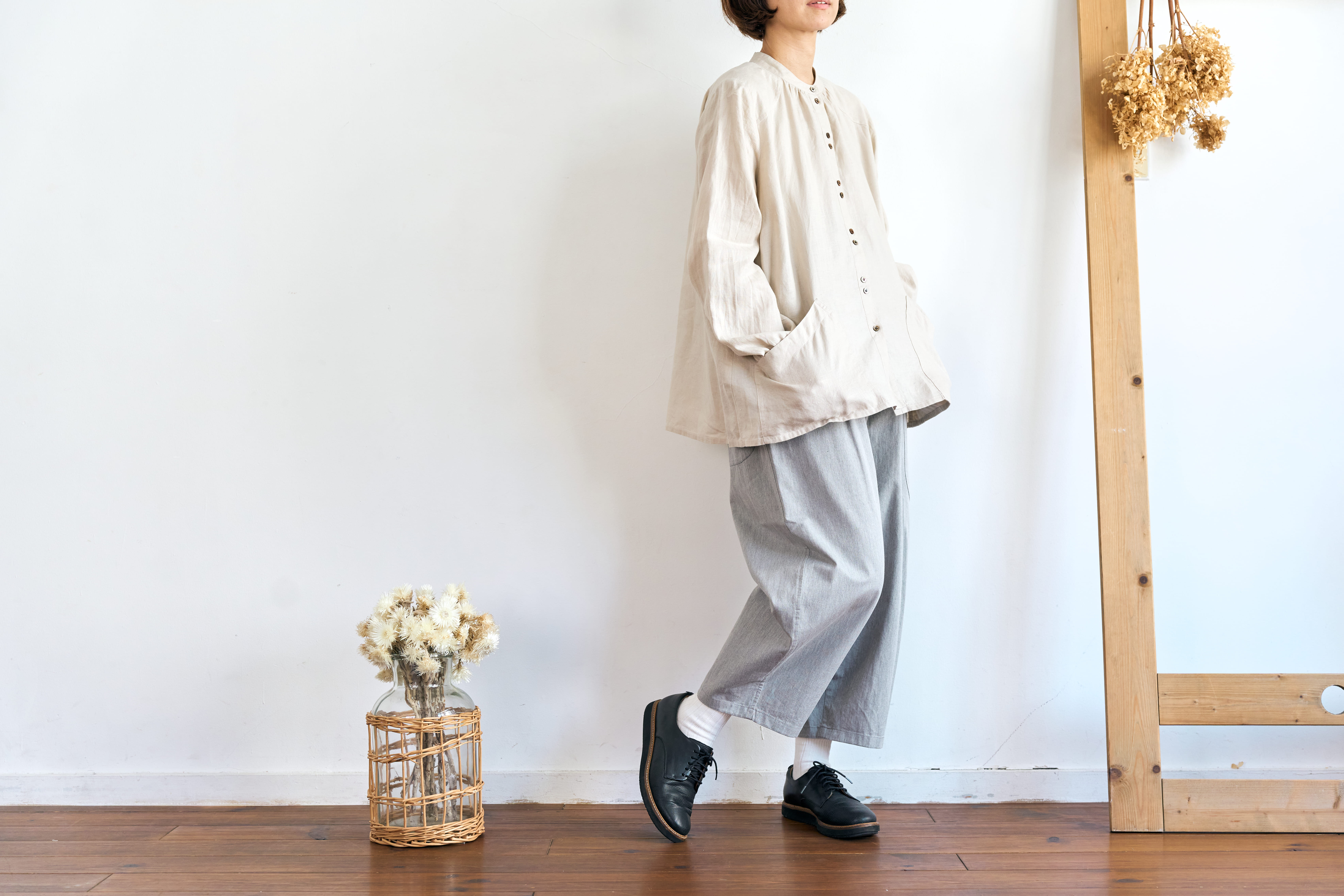 flopsy P blouse ( natural / long sleeve )