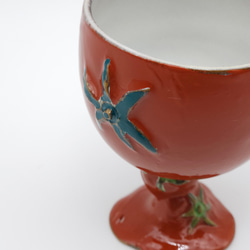 赤膚焼 奈良絵鹿花喰鳥皿 中皿 いきもの作家「菅原尚己」 通販