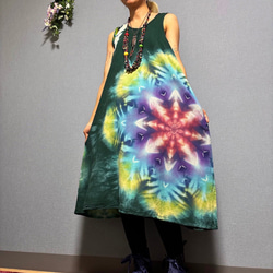 タイダイ タンクトップ Lサイズ ブラック ムラ染め HD24-57 T