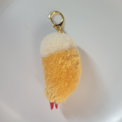 エビフライあざらし ぬいぐるみ キーホルダー変更可 ポンポン プレゼント フェイクフード 5枚目の画像