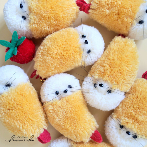 エビフライあざらし ぬいぐるみ キーホルダー変更可 ポンポン