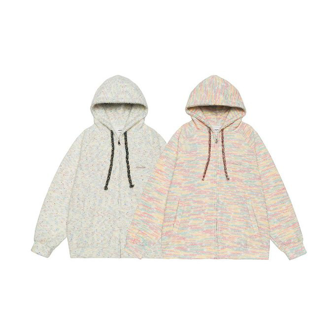 春秋冬新作 メンズ カラフルなカーディガン ニット トレーナー 男 おしゃれ カップルのフード付きセータージャケット