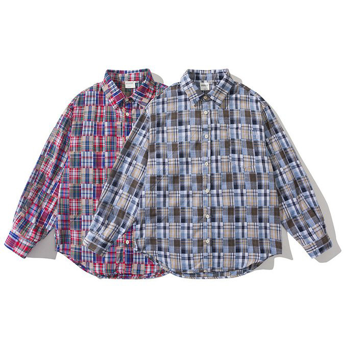 春 秋冬新作 メンズ チェック柄長袖シャツ 男 おしゃれ コットン 通勤 ビジネス トップス