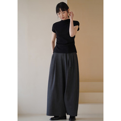 背中設計感ありニットベスト　ウール混紡ニットベスト　ブラック　M-L#685 6枚目の画像