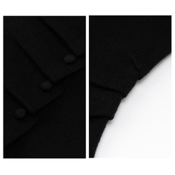 背中設計感ありニットベスト　ウール混紡ニットベスト　ブラック　M-L#685 14枚目の画像