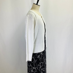 №24975【2025年　春・夏　新作】パンチング　ジップニットカーディガン 9枚目の画像