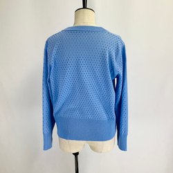 №24975【2025年　春・夏　新作】パンチング　ジップニットカーディガン 18枚目の画像