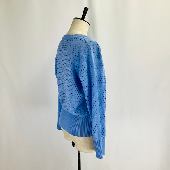 №24975【2025年　春・夏　新作】パンチング　ジップニットカーディガン 17枚目の画像