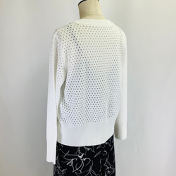 №24975【2025年　春・夏　新作】パンチング　ジップニットカーディガン 11枚目の画像