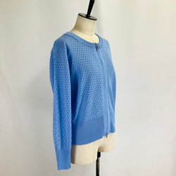 №24975【2025年　春・夏　新作】パンチング　ジップニットカーディガン 16枚目の画像