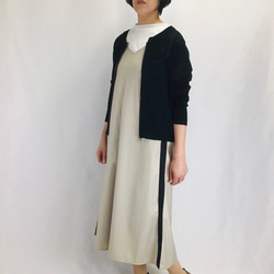 №24975【2025年　春・夏　新作】パンチング　ジップニットカーディガン 6枚目の画像